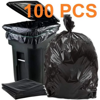 BLACK 100PCS Trash Bag / Poly Bag / Garbage Bag / Moyla Felar Bag / Polibag